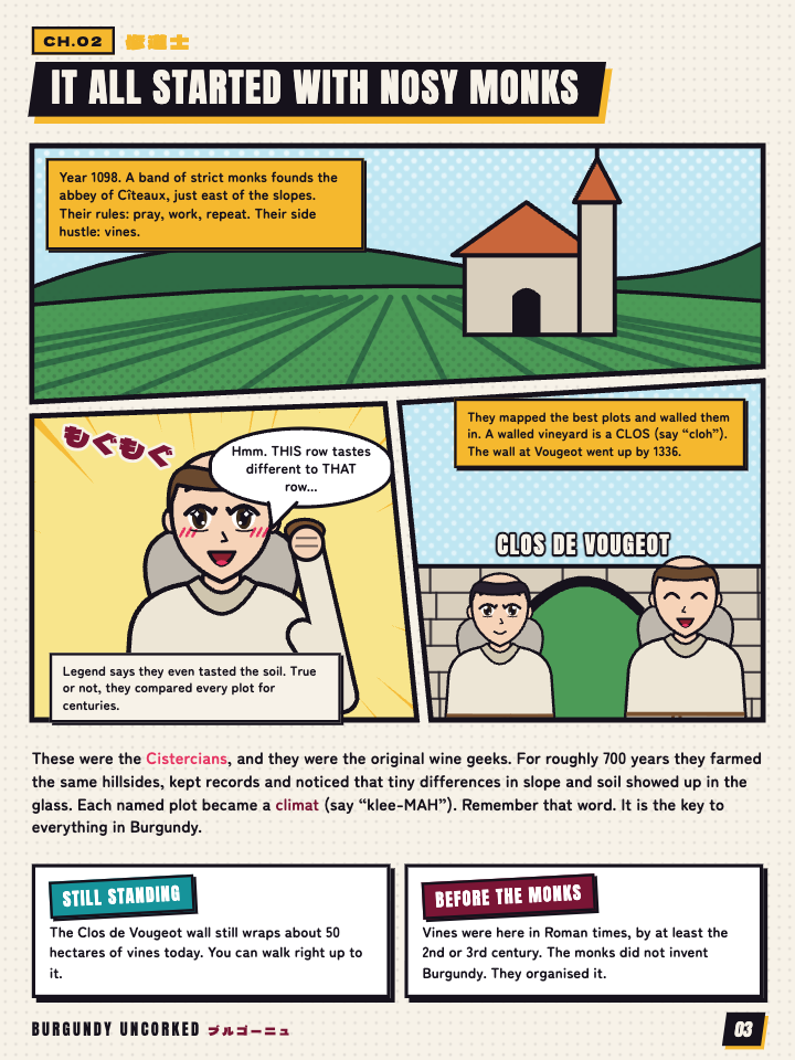 Page 3 of Burgundy Uncorked Vol. 01: The Monks